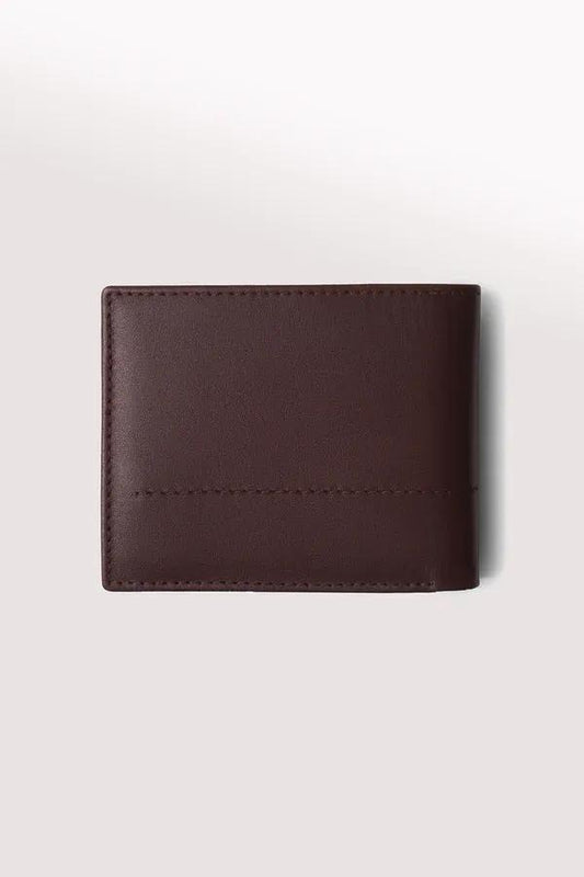Brown Leather Wallet for Men with RFID Protection