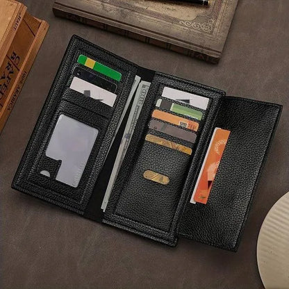 Premium Leather Trifold Wallet for Men Brown