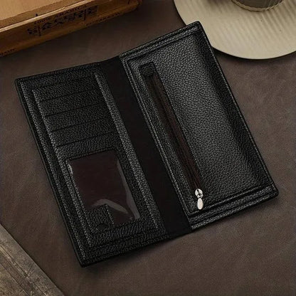 Premium Leather Trifold Wallet for Men Brown