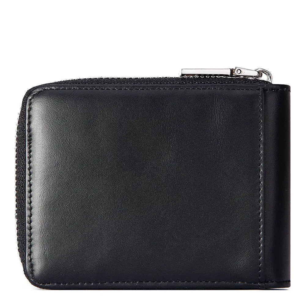 Men's Multi-Layer Folding Genuine Leather Wallet Stylish Card Holder Independent Cash Layer FangShui 10 Cards No Card Holder
