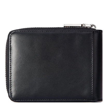 Men's Multi-Layer Folding Genuine Leather Wallet Stylish Card Holder Independent Cash Layer FangShui 10 Cards No Card Holder
