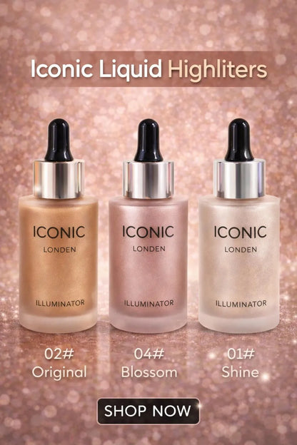 Iconic Glow Liquid Highlighter 50ml Brown White Pink