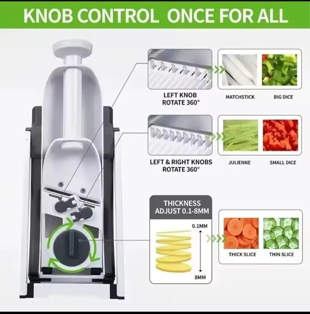 Vegetable Slicer 5in 1 ABS Plastic