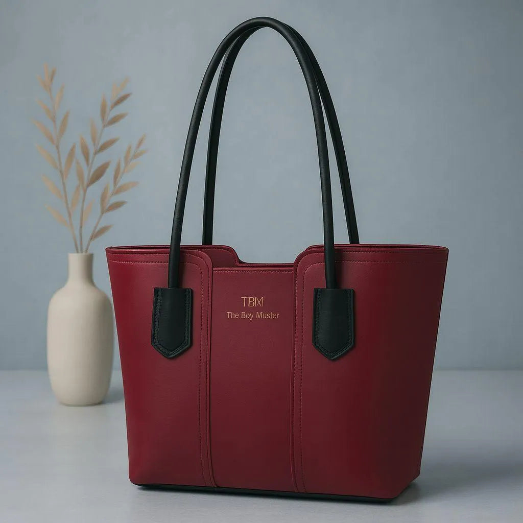 Women's Brown Leather Tote Bag - Durable & Stylish Daily Use