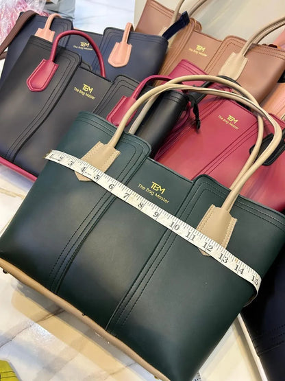 Women's Brown Leather Tote Bag - Durable & Stylish Daily Use