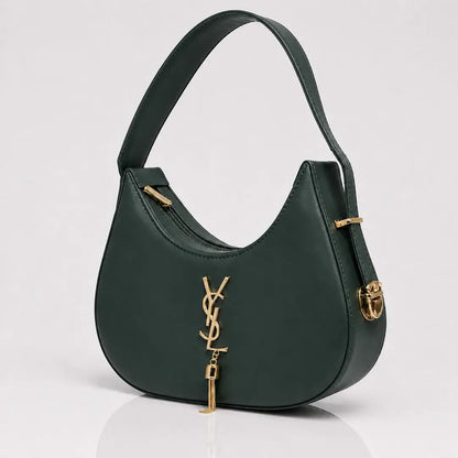YSL Hobo Bag Plain Leather Adjustable Handle