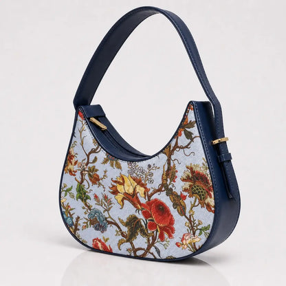 Floral Hobo Bag Canvas Adjustable Handle