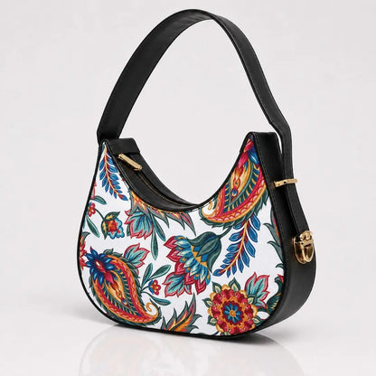 Floral Hobo Bag Canvas Adjustable Handle