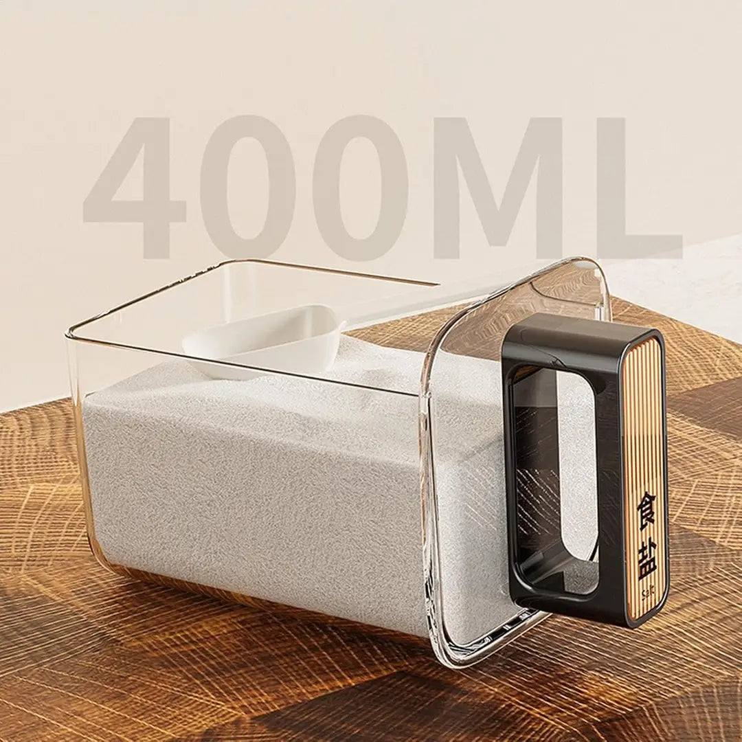 Wall Mounted Seasoning Box Condiment Containers – Transparent Space Saving Kitchen Storage Organizer