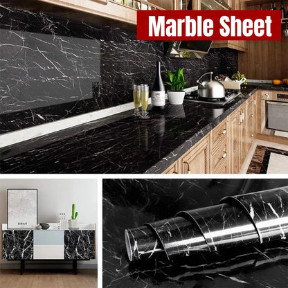Black & White Marble Wallpaper Roll 3D Decor