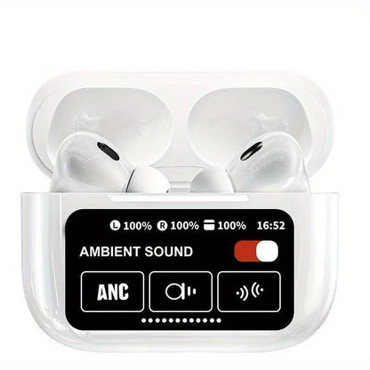 Wireless Bluetooth 5.2 Earbuds White Touch Screen Fast Charge