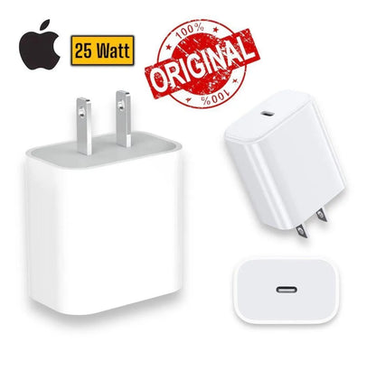 25W Mini Apple Charger White Compact