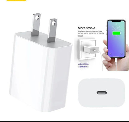 25W Mini Apple Charger White Compact