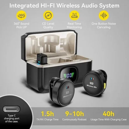 M9 Pro Wireless Microphone / Wireless Microphone Video Recording Microphone For Streaming