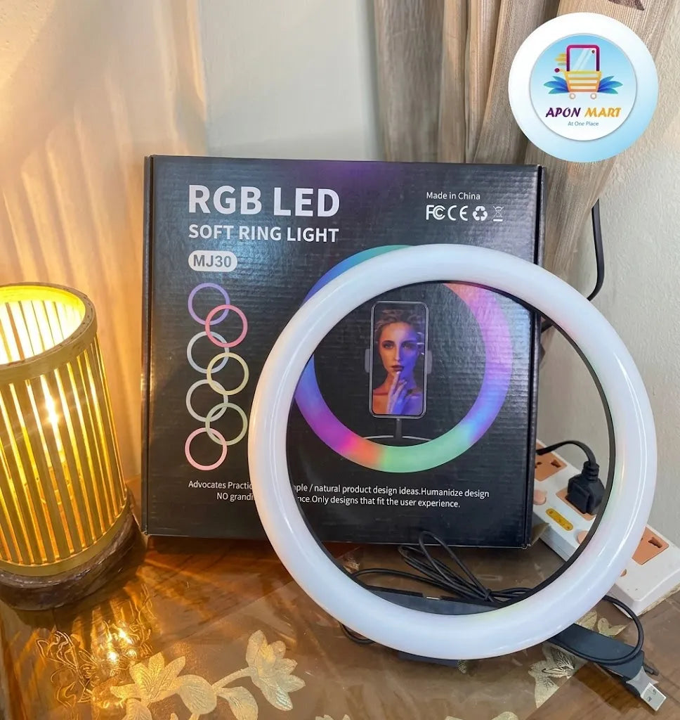 RGB LED Multi Colour Ring Light MJ-30