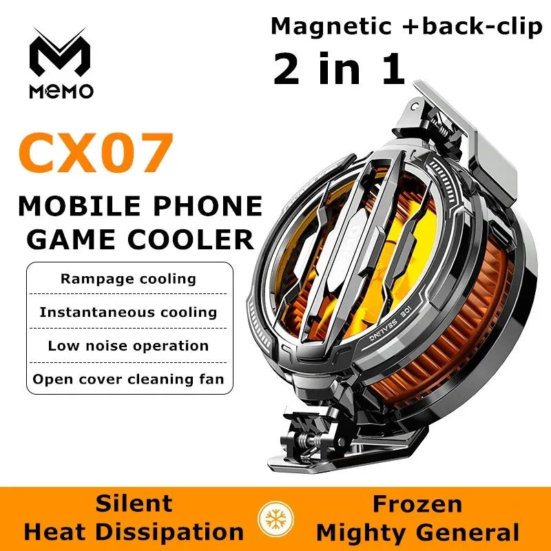 Magnetic Phone Cooler Fan Case Yellow 68G Gaming