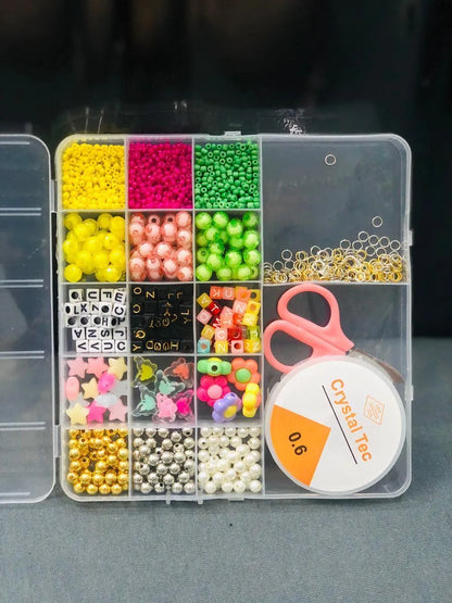 Crystal Beads Set Multicolor 6 Inch DIY Jewellery Accessories
