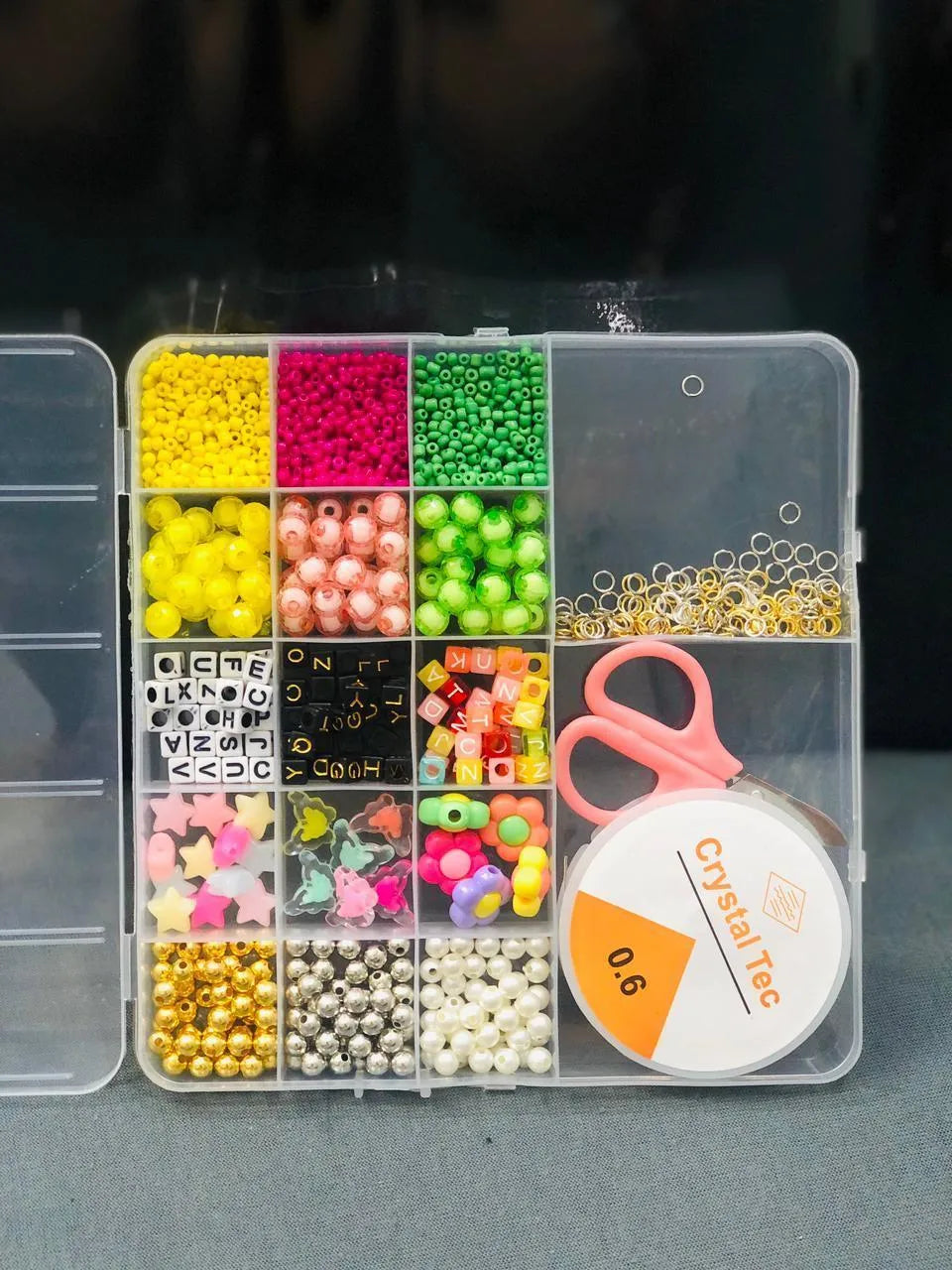 Crystal Beads Set Multicolor 6 Inch DIY Jewellery Accessories