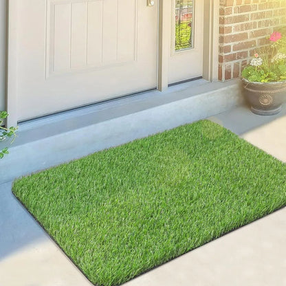 Green Artificial Grass Door Mat for Home Entrance