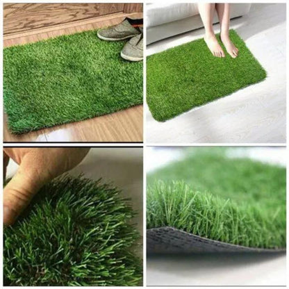 Green Grass Door Mat Non-Slip Indoor Outdoor