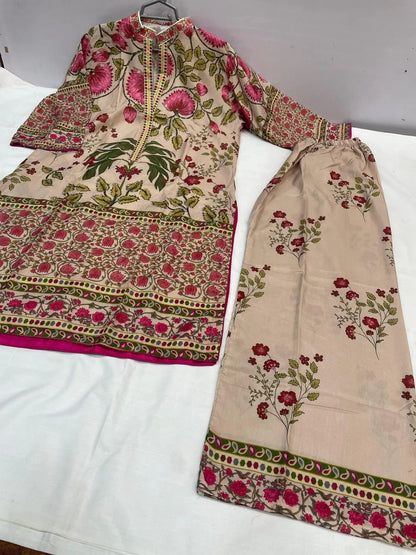 Women's Multicolor Printed Arabic Lawn 2Pc Suit Set