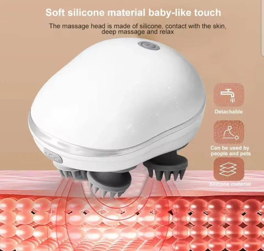 Rechargeable Mini Scalp Massager 30°C Heat 200g