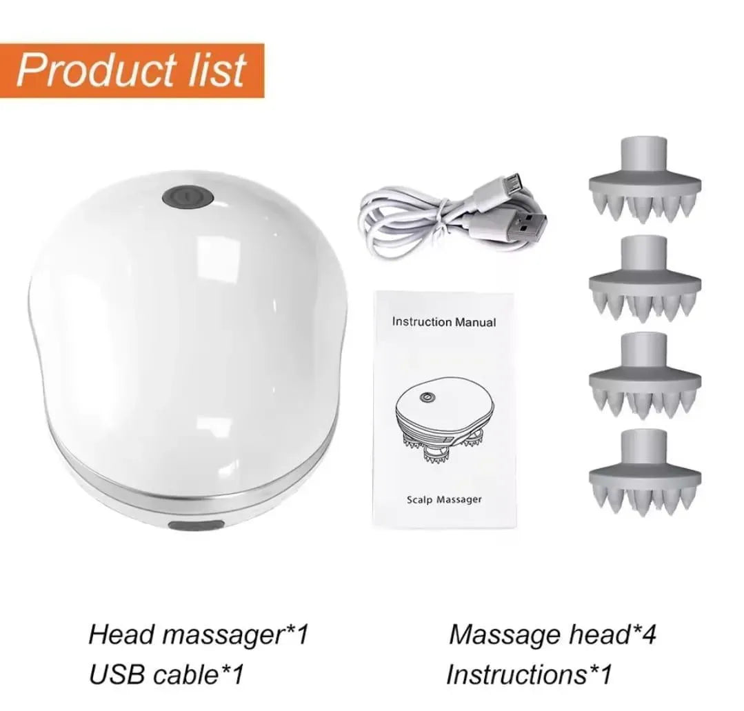 Rechargeable Mini Scalp Massager 30°C Heat 200g