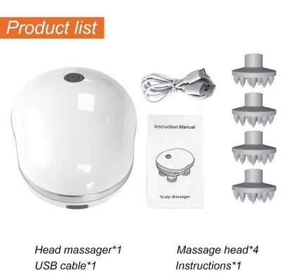 Rechargeable Mini Scalp Massager 30°C Heat 200g