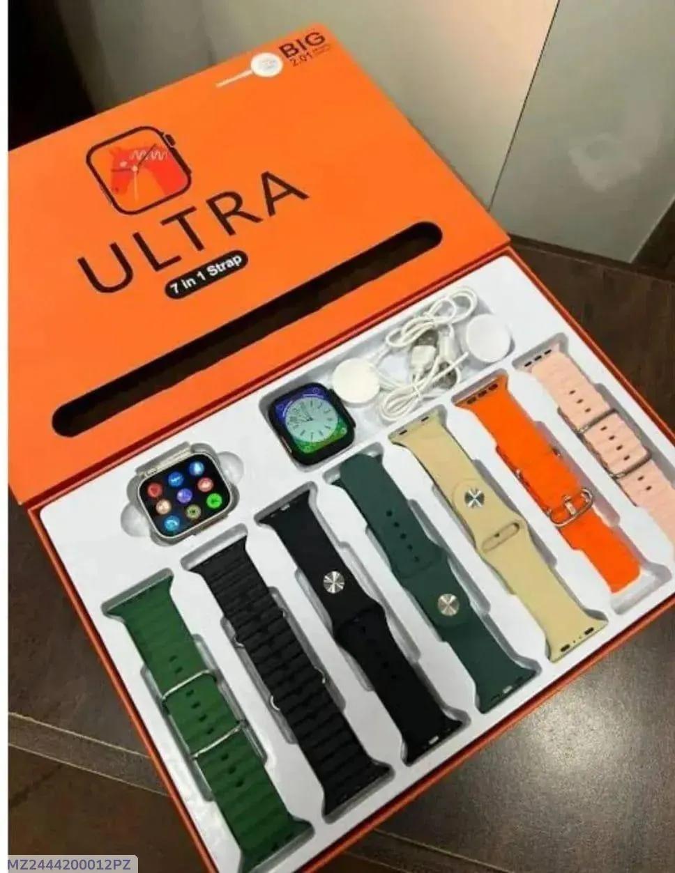 Ultra Smart Watch with 4 Straps Set