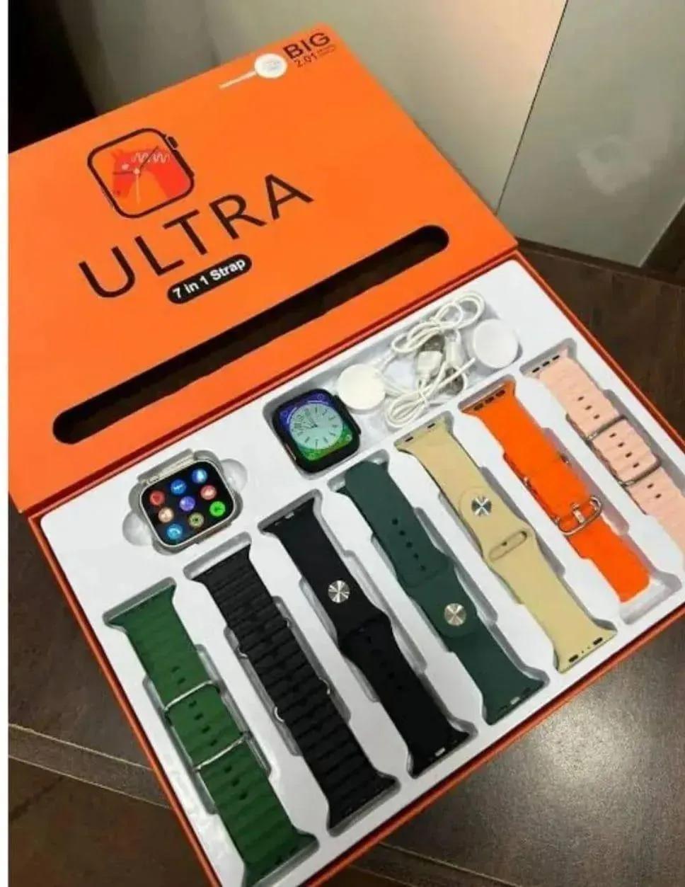 Ultra Smart Watch with 4 Straps Set
