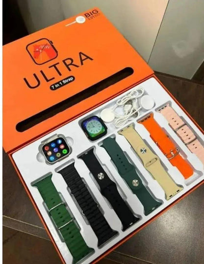 Ultra Smart Watch with 4 Straps Set