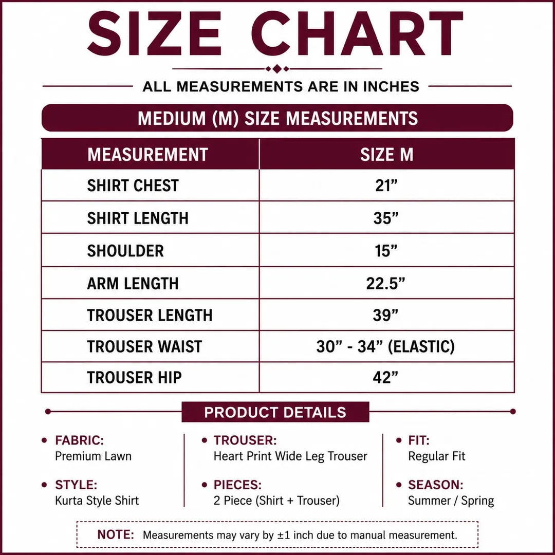 2 Pcs Women's Stitched Cotton Lawn Plain Shirt And Trouser