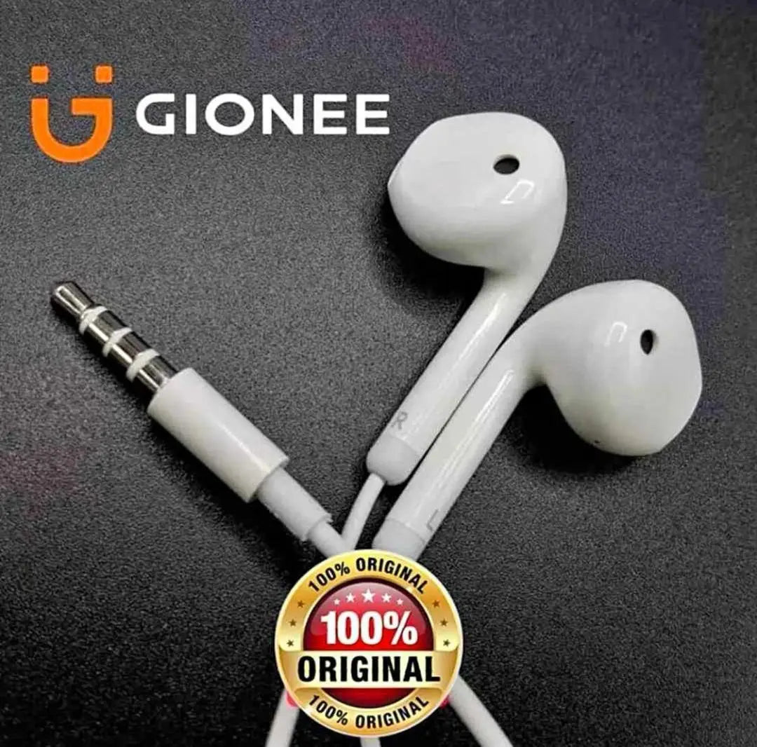 Wired Earphones White ABS Plastic