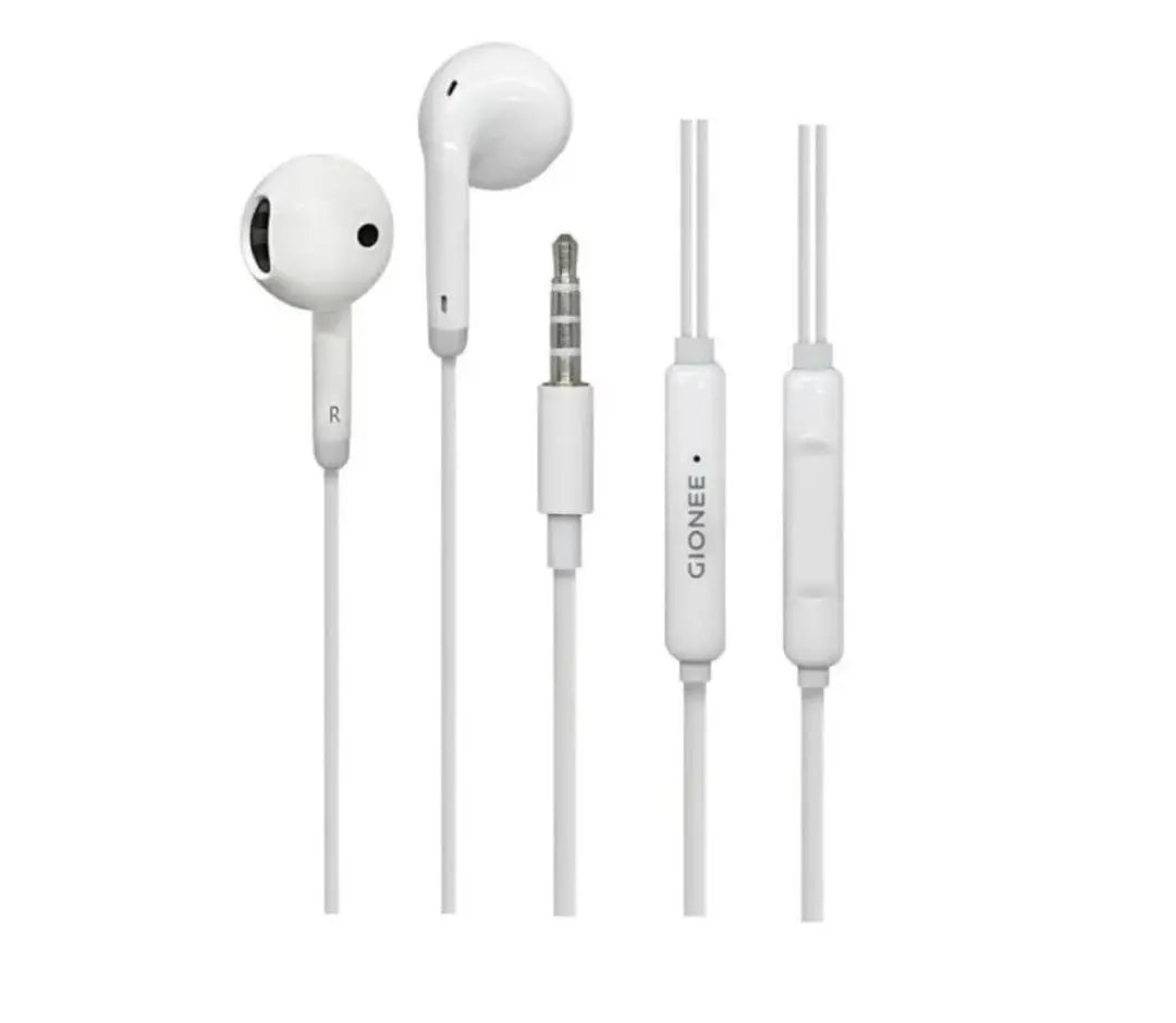 Wired Earphones White ABS Plastic