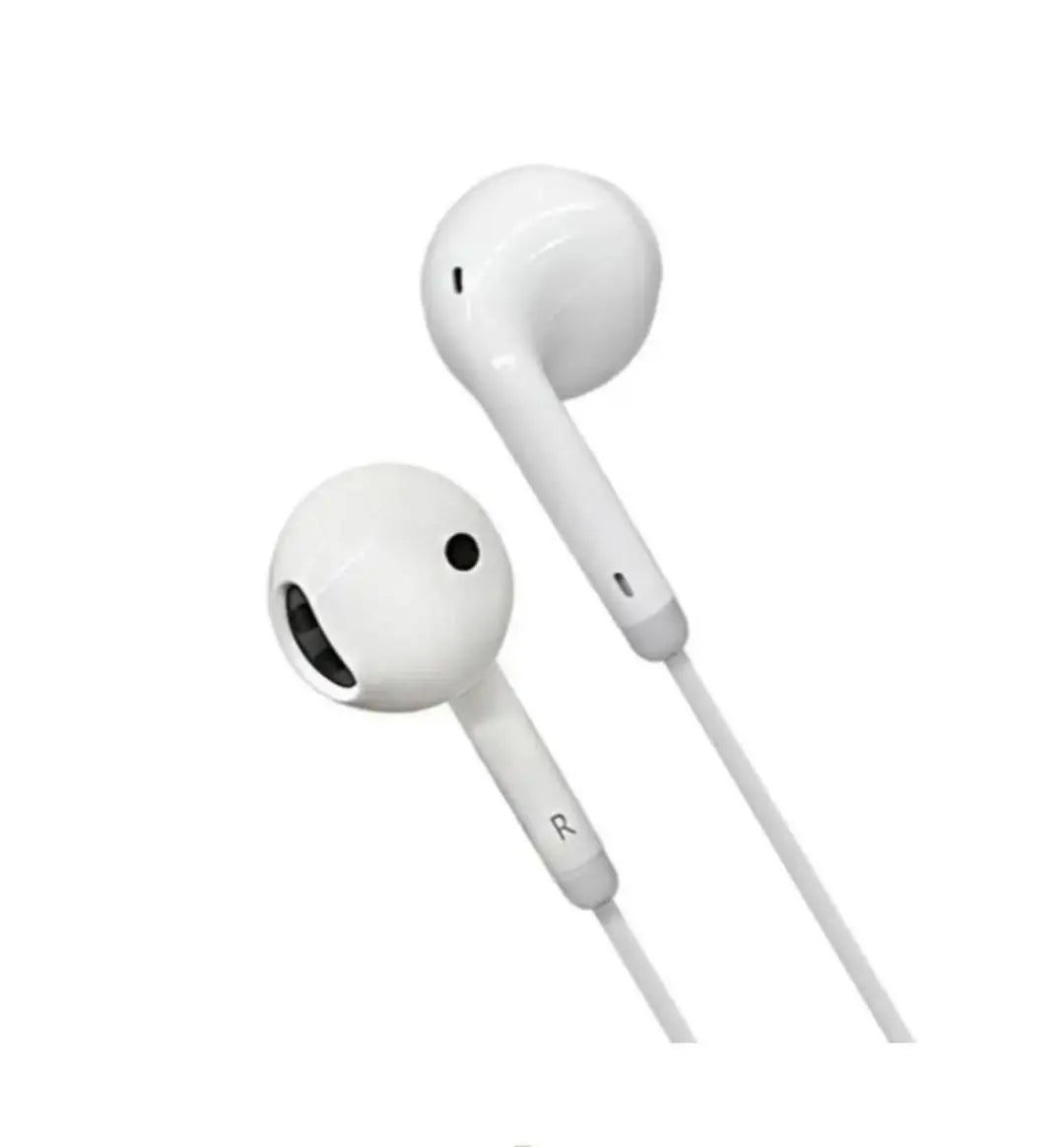Wired Earphones White ABS Plastic