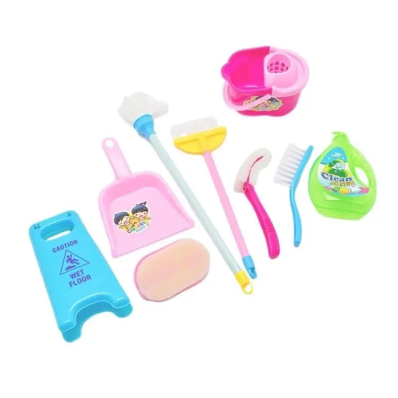 Kids Cleaning Trolley Play Set | Pretend Play Housekeeping Cart with Cleaning Accessories | Role Play Educational Cleaning Toy for Boys & Girls