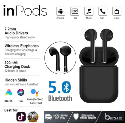 Black Long-Lasting Battery With Fast Charge 1 Earbuds