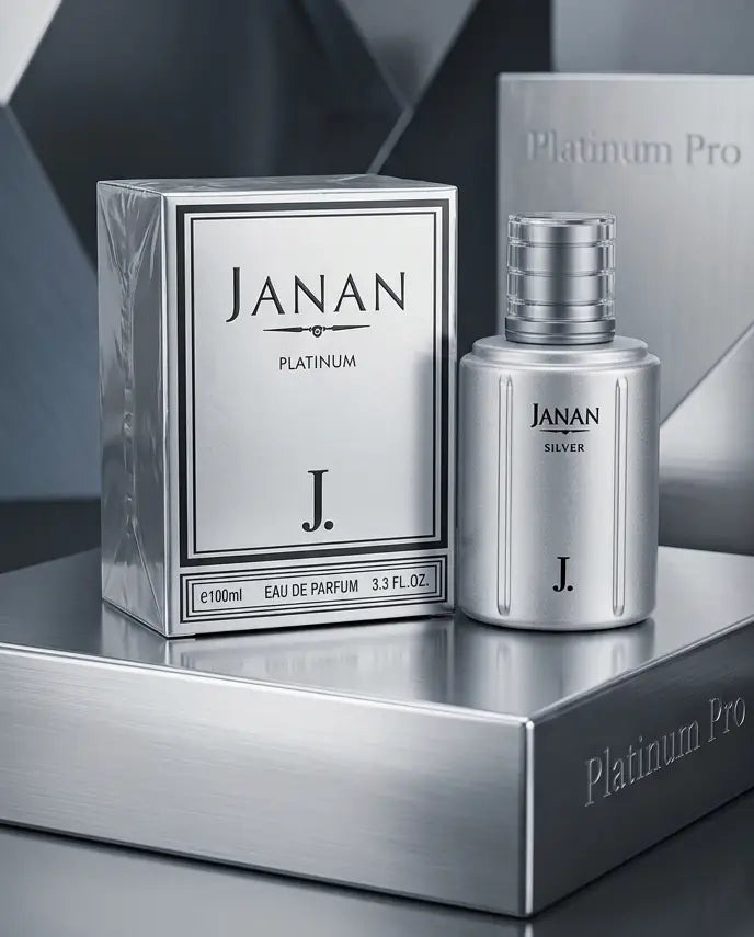 Janan Platinum by J. (100ml) Modern Citrus, Spicy & Incense Men's Perfume