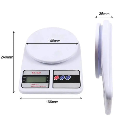 SF-400 Digital Kitchen Weighing Scale 1g to 10kg | Electronic Food Weight Machine | LCD Display