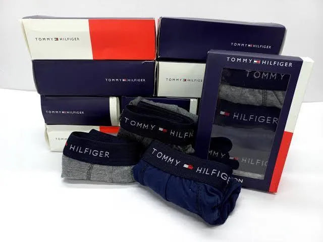 Tommy Hilfiger Cotton Boxers 3-Pack Beige Grey Blue