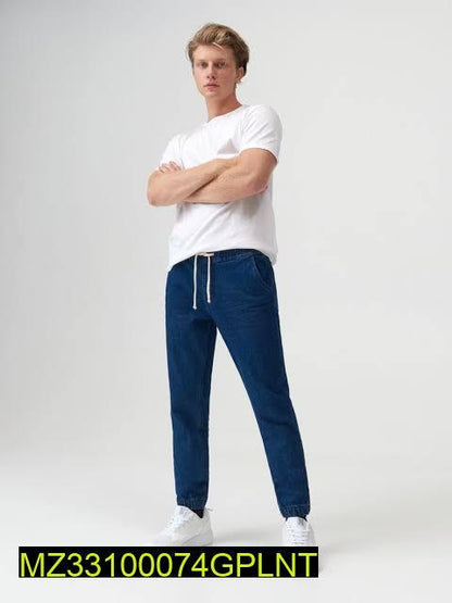Men's Tapered Silk Cotton Jogging Pants Medium to XL