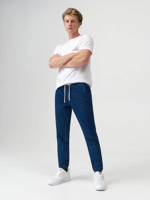 Men's Tapered Silk Cotton Jogging Pants Medium to XL