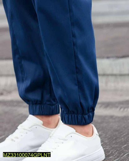 Men's Tapered Silk Cotton Jogging Pants Medium to XL
