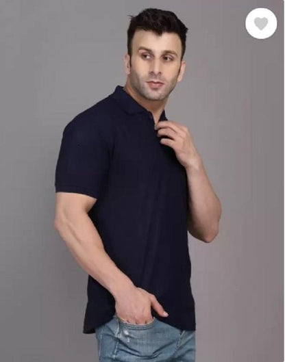 Men's Black Slim Fit Cotton Polo Shirt 180GSM
