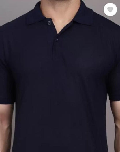 Men's Black Slim Fit Cotton Polo Shirt 180GSM
