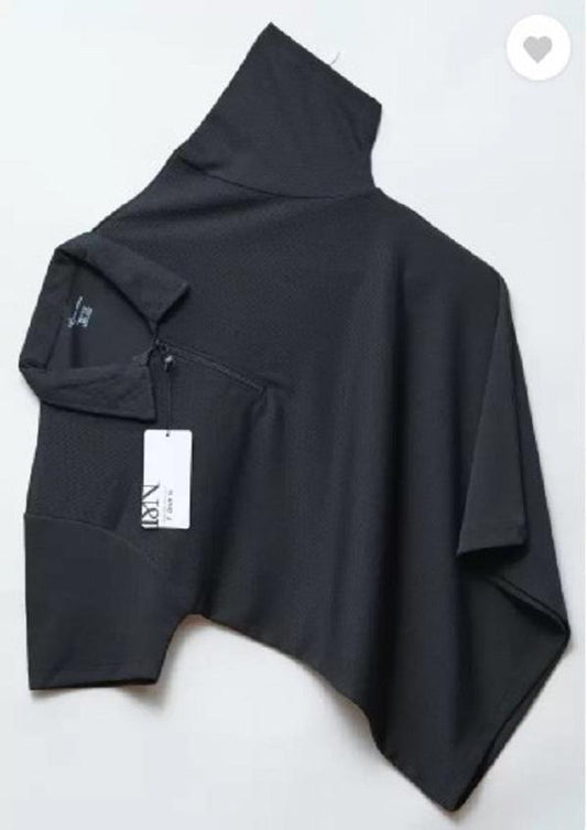 Black Cotton Polo Shirt for Men Summer Casual Wear