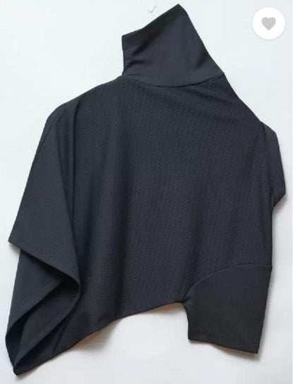 Black Cotton Polo Shirt for Men Summer Casual Wear
