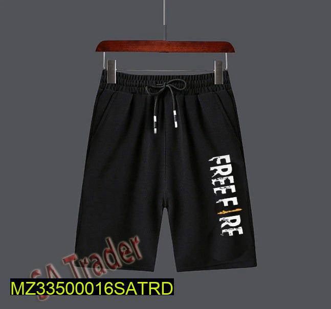 Stitched Cotton Jersey Graphic Shorts Slim Fit Pakistan