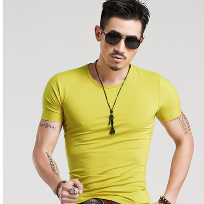 Men's Premium Cotton T-Shirt Summer White Black