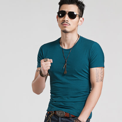 Men's Premium Cotton T-Shirt Summer White Black